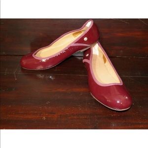 UGG Women's Burgundy Patent Leather Ballet Flats